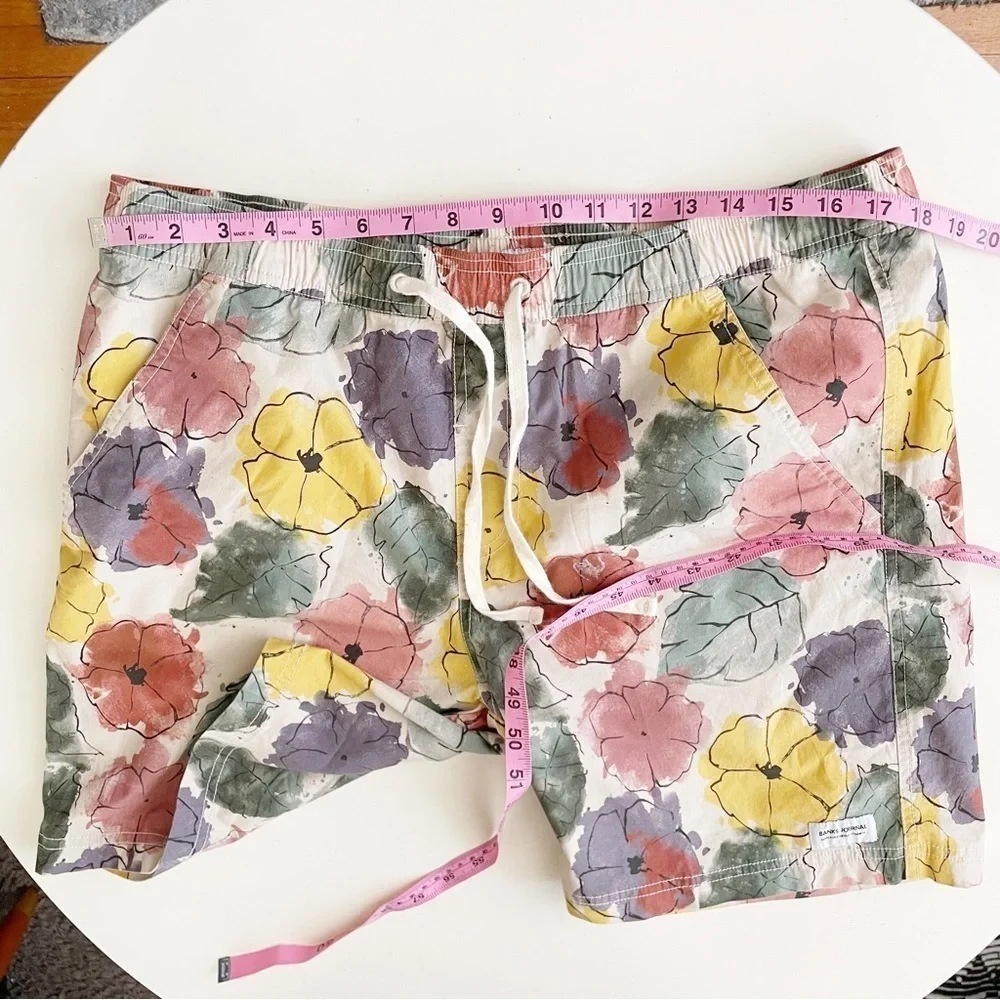 Banks Journal 7” Soho Flower Print Swim Board Short Men’s XL Lined